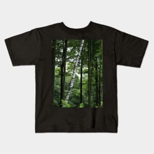 Leaning Birch Kids T-Shirt